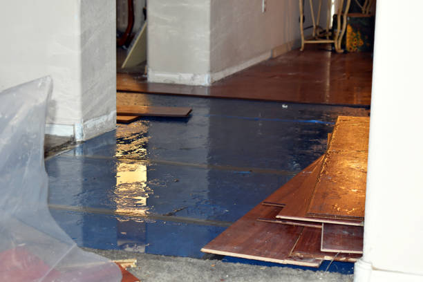 Professional Emergency Water Damage Restoration technician working in Raymond, ME
